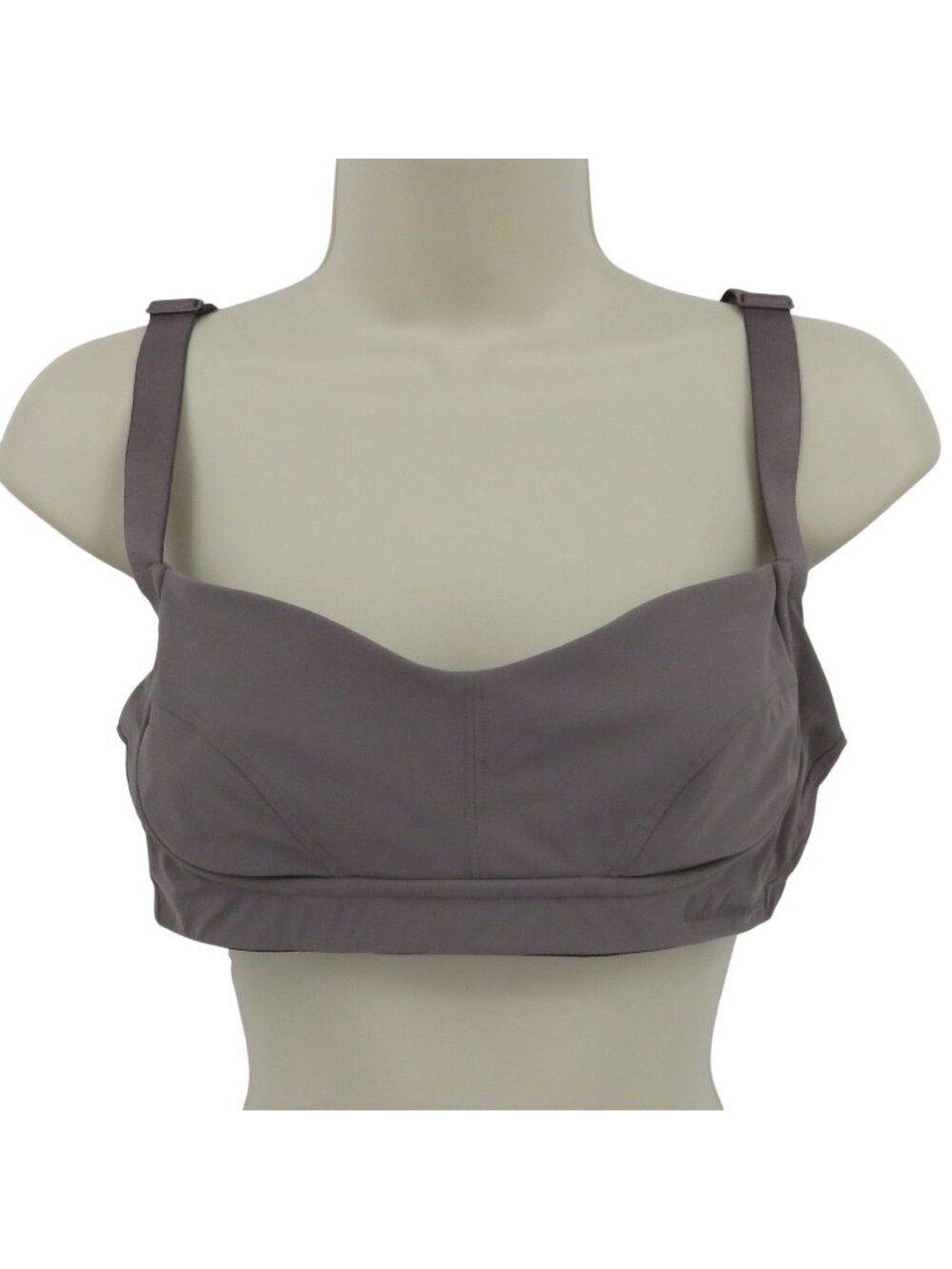 Lululemon Women Medium Bra Gray Purple Wireless Unlined Athletic Sports Bra